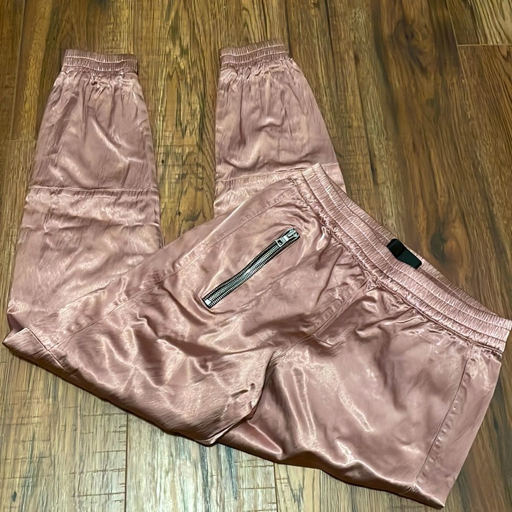SOLD
RtA pink satin jogger pants